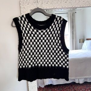Checkered Sweater Vest